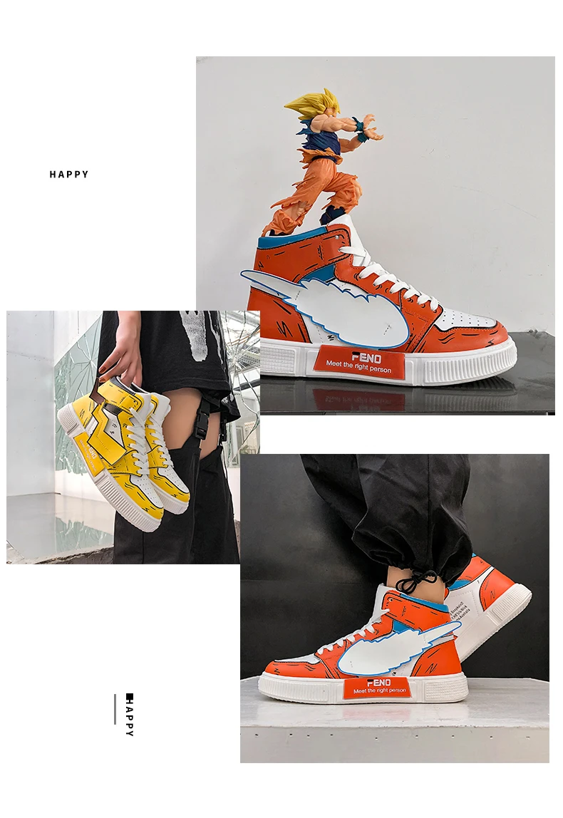 Pikachu Leather Classic High Top Men Vulcanized Casual Shoes Pikachu Leather Classic High Top Men Vulcanized Casual Shoes