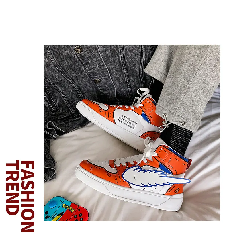 Pikachu Classic High Top Men Vulcanized Casual Shoes