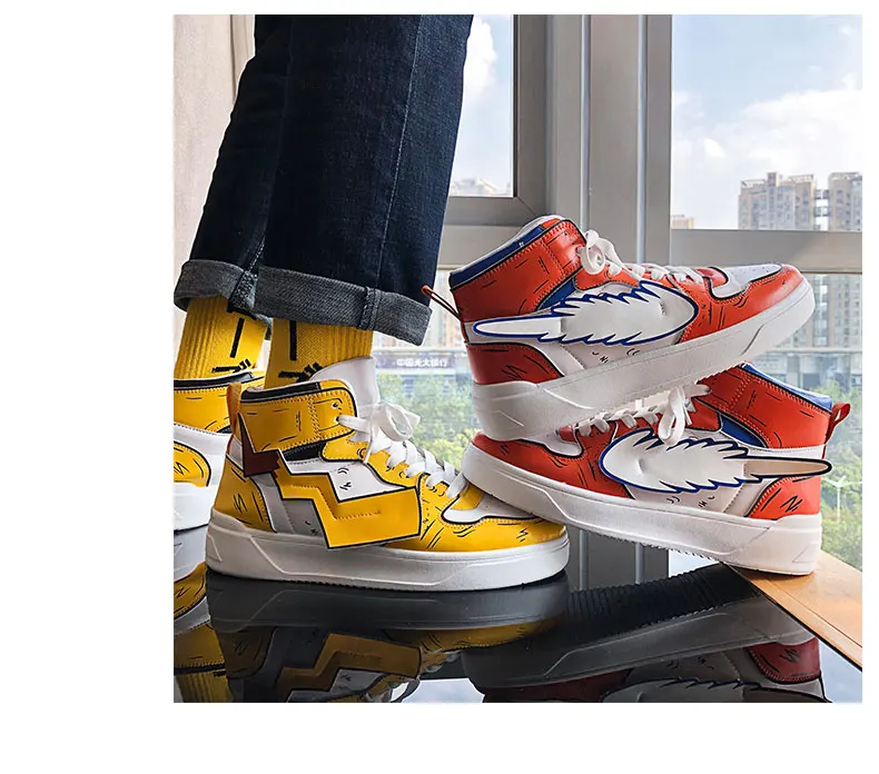 Pikachu Classic High Top Men Vulcanized Casual Shoes