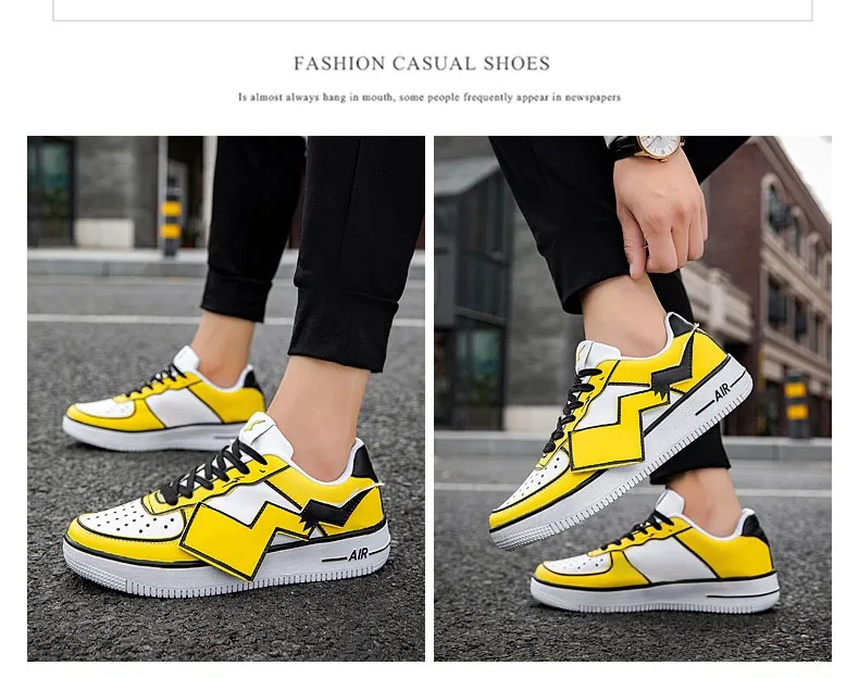 Pikachu Classic High Top Men Vulcanized Casual Shoes