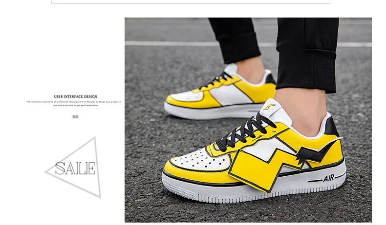 Pikachu Classic High Top Men Vulcanized Casual Shoes