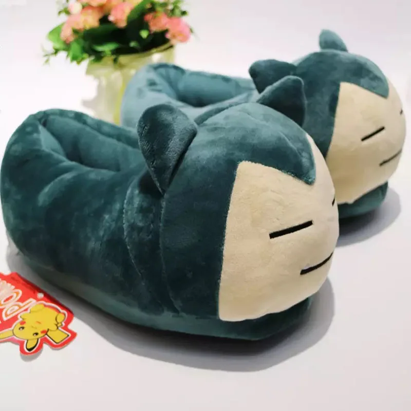 Pikachu Snorlax Indoor Warm Shoes For Women and Men