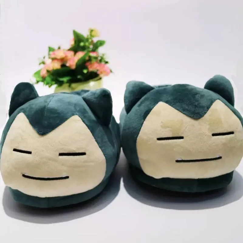 Pikachu Snorlax Indoor Warm Shoes For Women and Men
