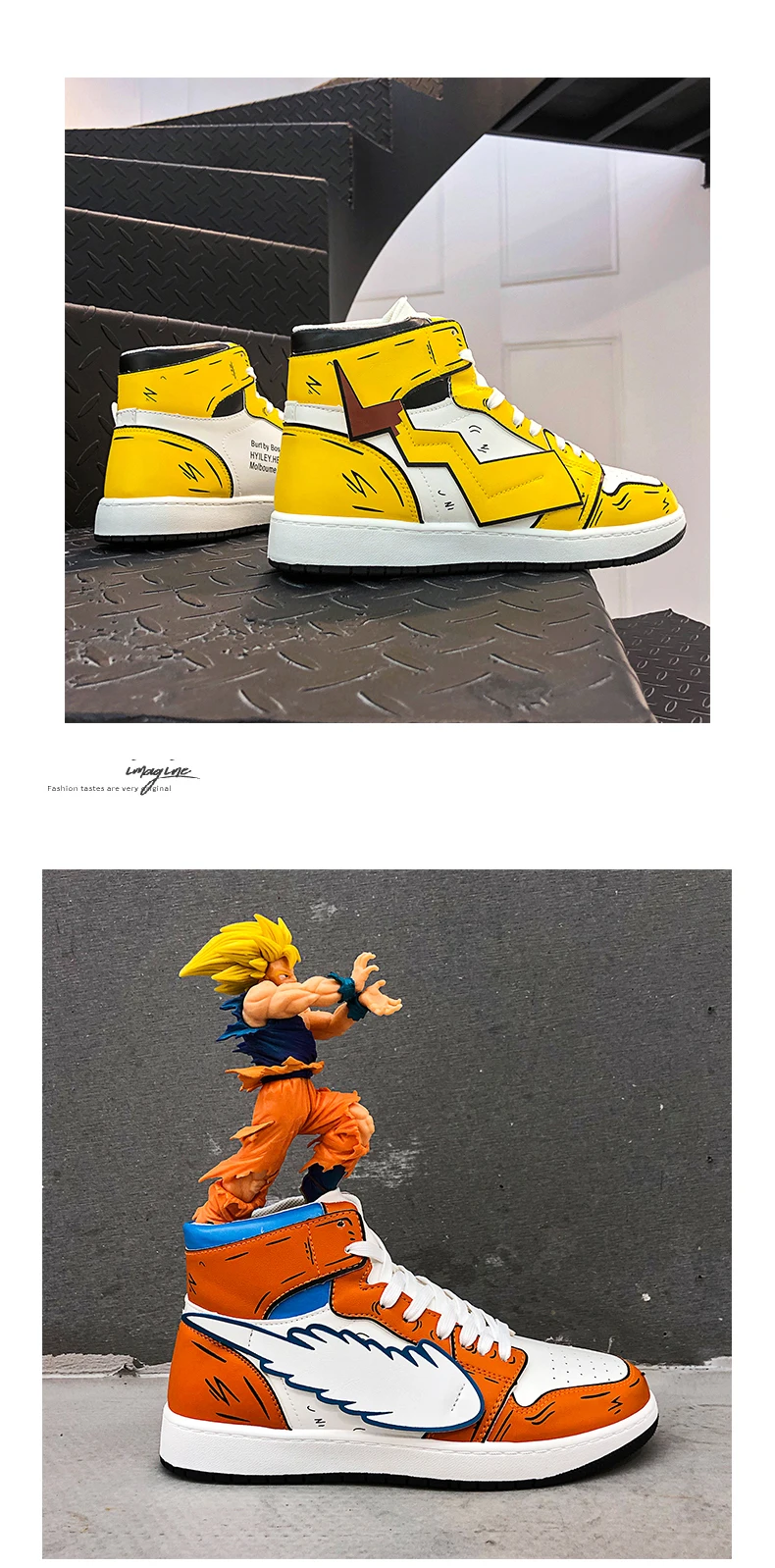 Anime Cartoon Running Boots High Top Casual Hip Hop Shoes For Men Anime Cartoon Running Boots High Top Casual Hip Hop Shoes For Men