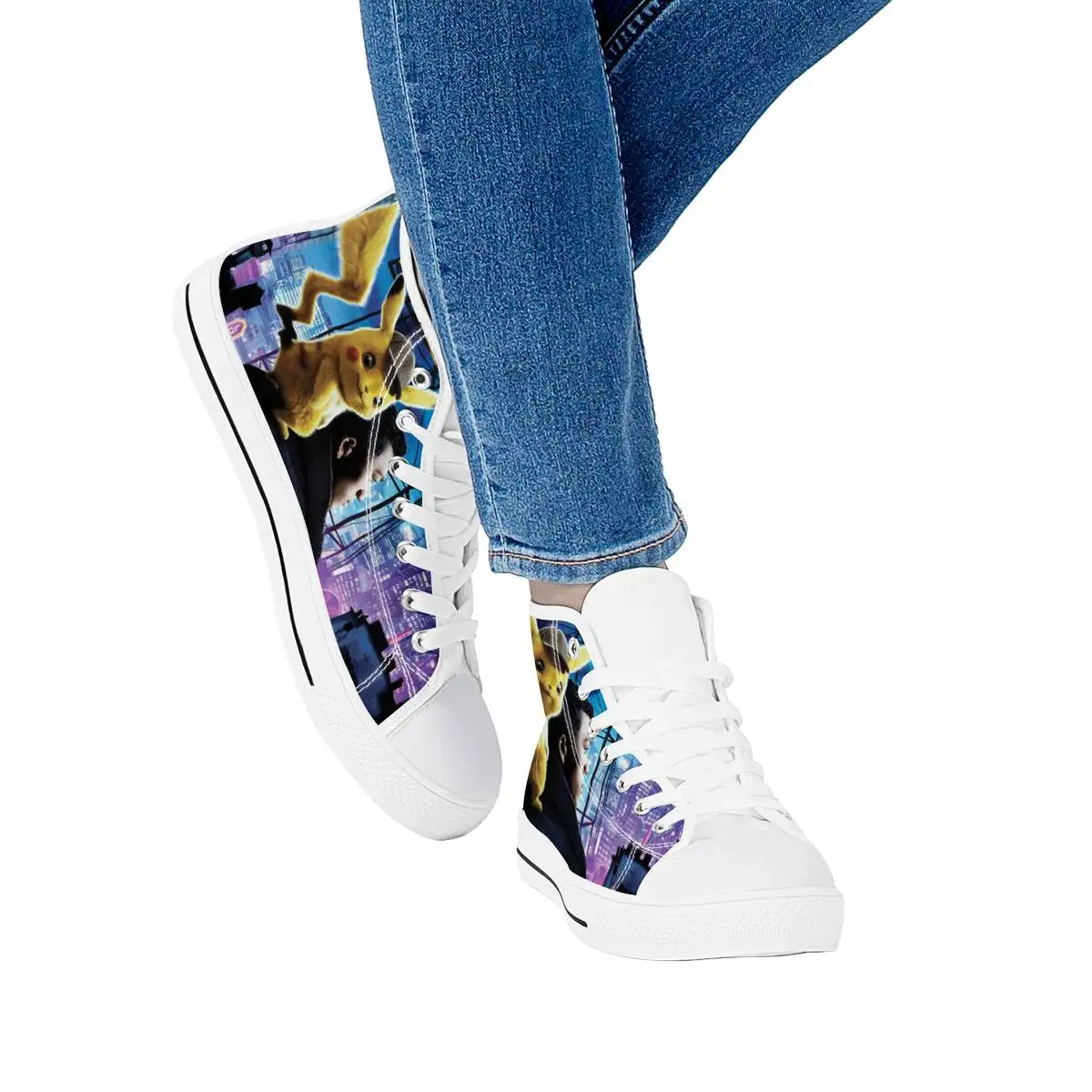 Cartoon Pokemon Pikachu Lace Up Casual Shoes