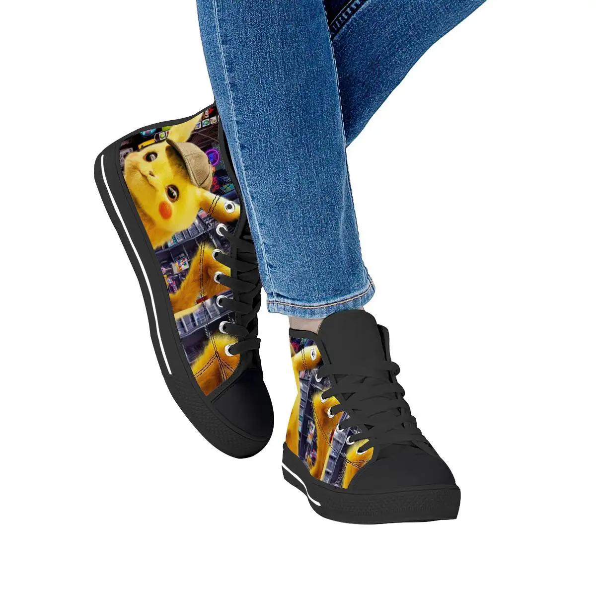 Cartoon Pokemon Pikachu Lace Up Casual Shoes