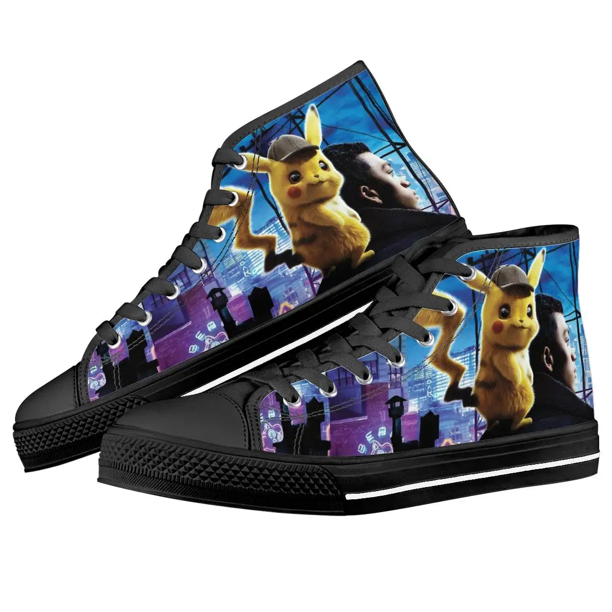 Cartoon Pokemon Pikachu Lace Up Casual Shoes