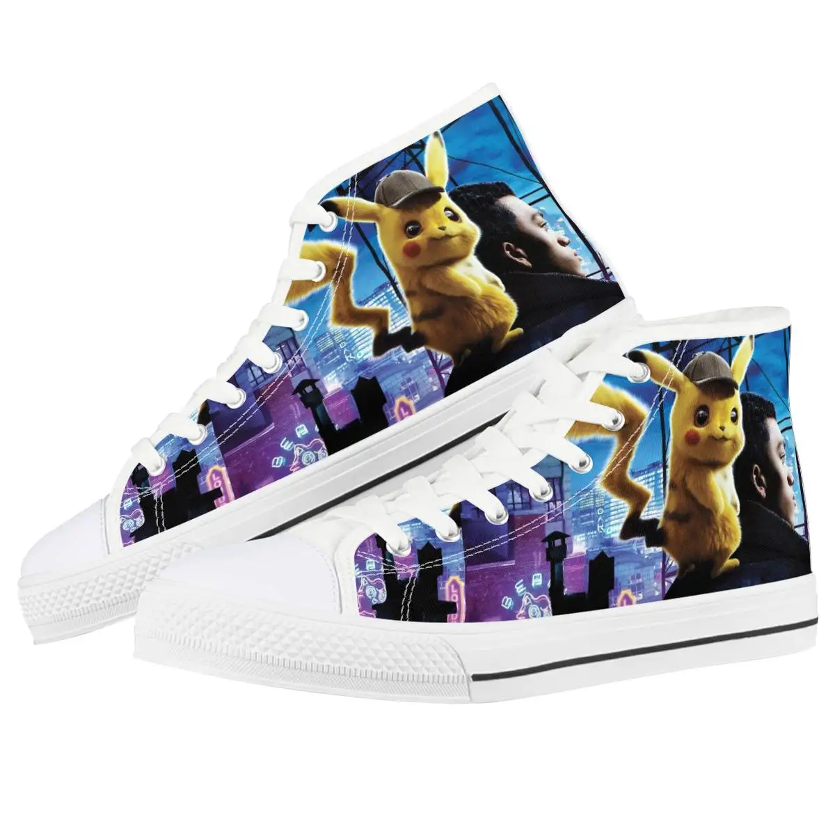 Cartoon Pokemon Pikachu Lace Up Casual Shoes