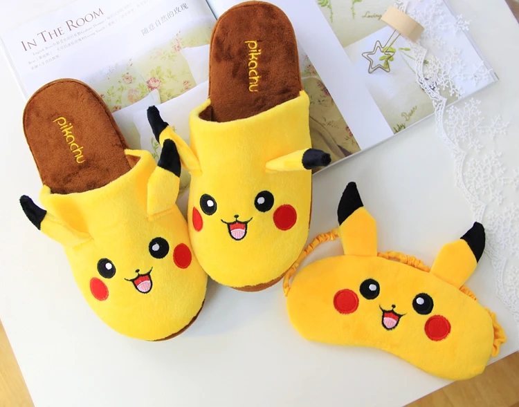 Cartoon Pikachu Stitch Avocado Unicorn Snorlax Warm Slippers Cartoon Pikachu Stitch Avocado Unicorn Snorlax Warm Slippers