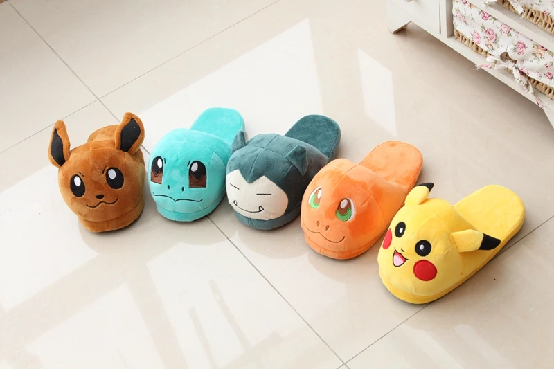 Pokemon Cartoon Pattern Warm Plush Shoes For Women