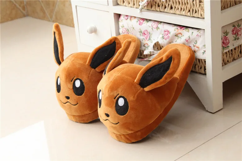 Pokemon Style Plush Cartoon Indoor Slippers