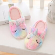 Unicorn Cartoon Rainbow Comfy Indoor Warm Shoes Unicorn Cartoon Rainbow Comfy Indoor Warm Shoes