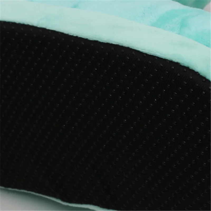 3D Animal Peacock Warm Short Plush Indoor Floor Slippers