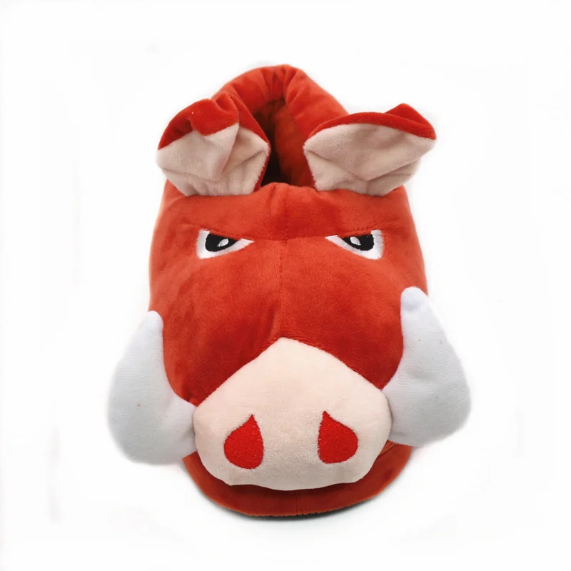Wild Boar Pumbaa Cartoon Warm Short Plush Shoes