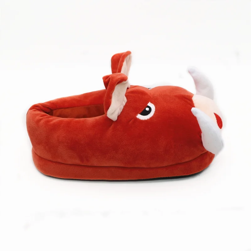 Wild Boar Pumbaa Cartoon Warm Short Plush Shoes