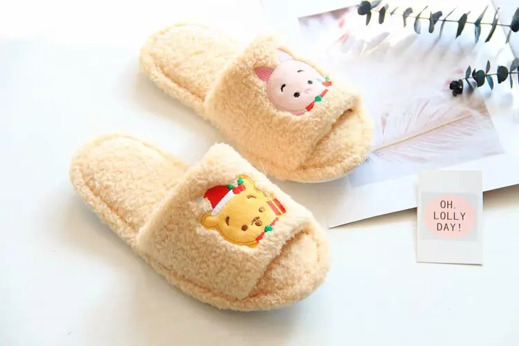 Non-Slip Indoor Plush Cute Animal Shoes For Girls