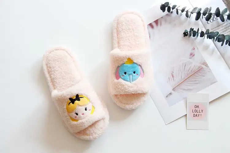 Non-Slip Indoor Plush Cute Animal Shoes For Girls