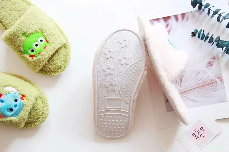 Non-Slip Indoor Plush Cute Animal Shoes For Girls