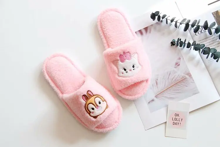 Non-Slip Indoor Plush Cute Animal Shoes For Girls