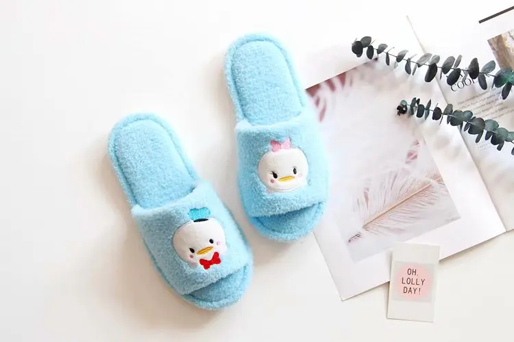 Non-Slip Indoor Plush Cute Animal Shoes For Girls