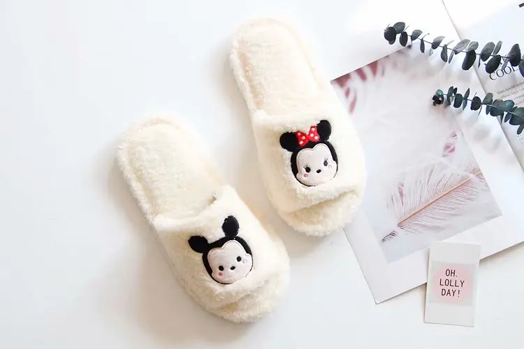 Non-Slip Indoor Plush Cute Animal Shoes For Girls