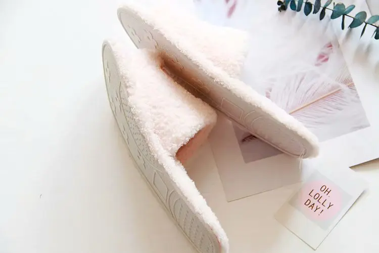 Non-Slip Indoor Plush Cute Animal Shoes For Girls