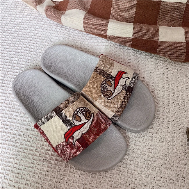 Dog Pug Animal Rubber Slip On Kawaii Cartoon Slippers