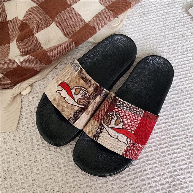 Dog Pug Animal Rubber Slip On Kawaii Cartoon Slippers