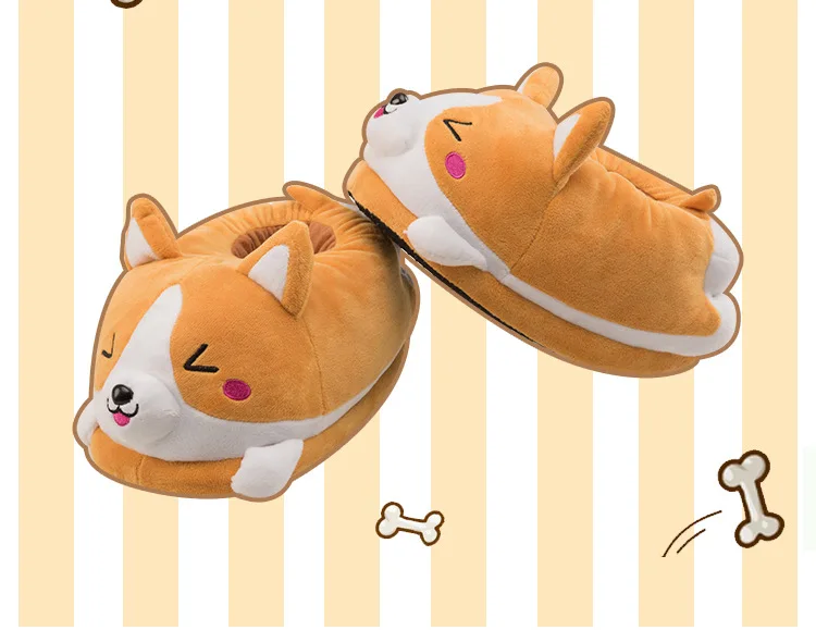 Shiba Inu Corgi Warm Floor Indoor Slippers Shoes