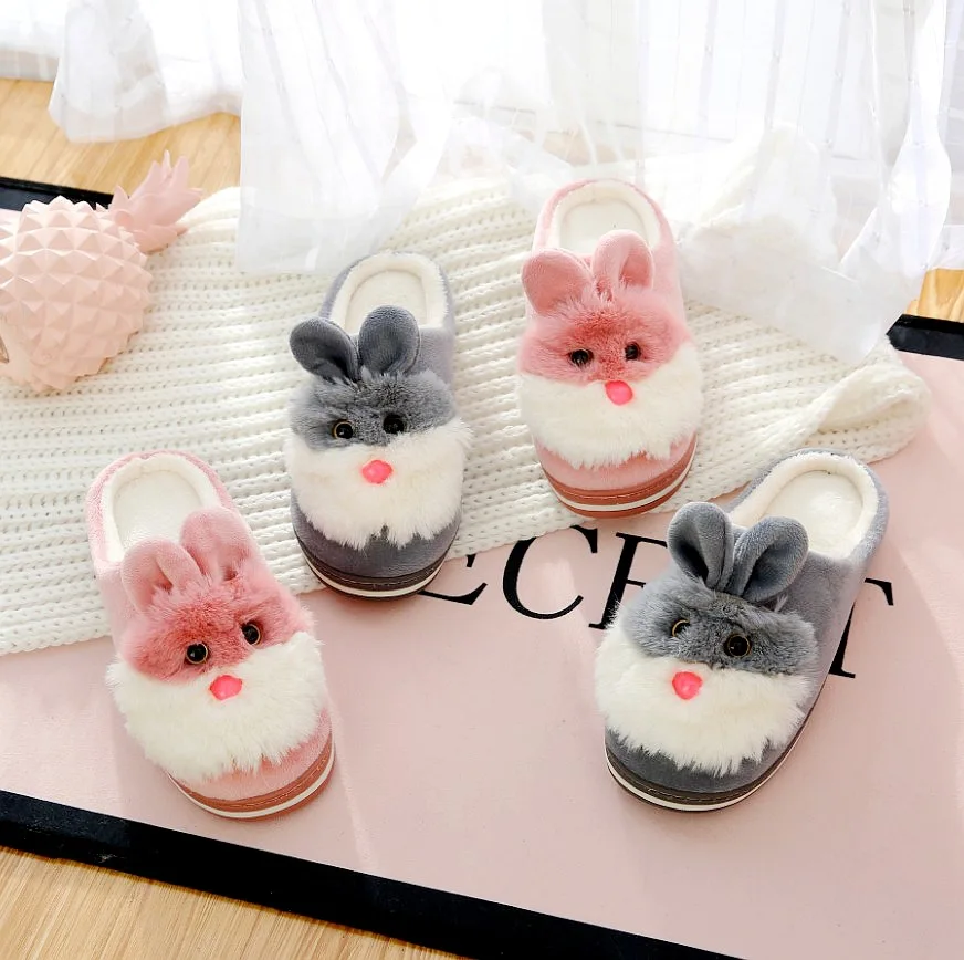 Cute Rabbit Warm Non Slip Soft Funny Slippers