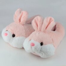 Cute Animal Rabbit Non Slip Flat Short Plush Shoes Cute Animal Rabbit Non Slip Flat Short Plush Shoes