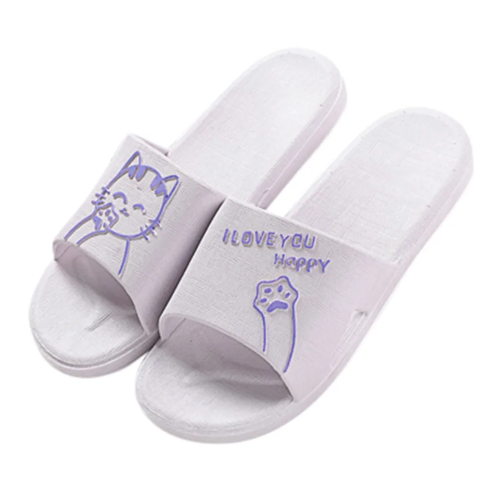 Cat Cartoon Indoor Slippers For Women