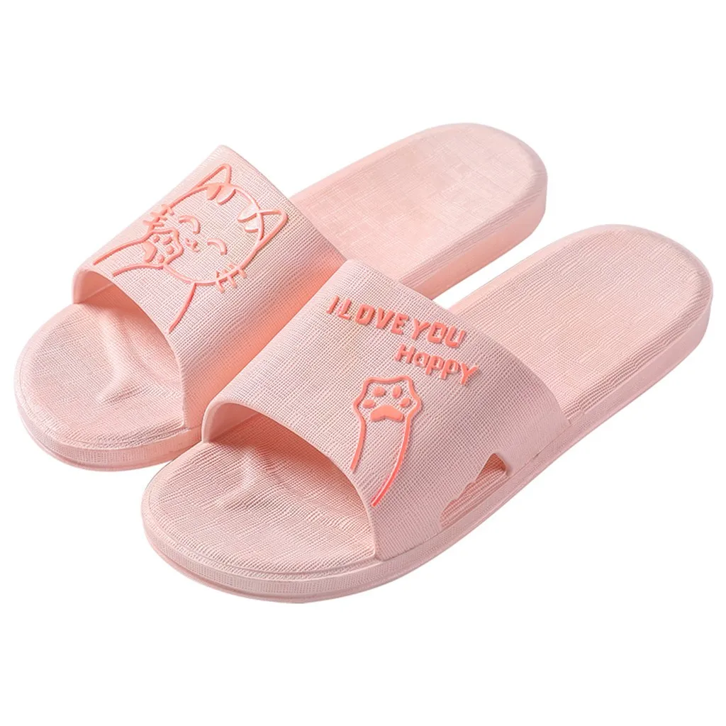 Cat Cartoon Indoor Slippers For Women