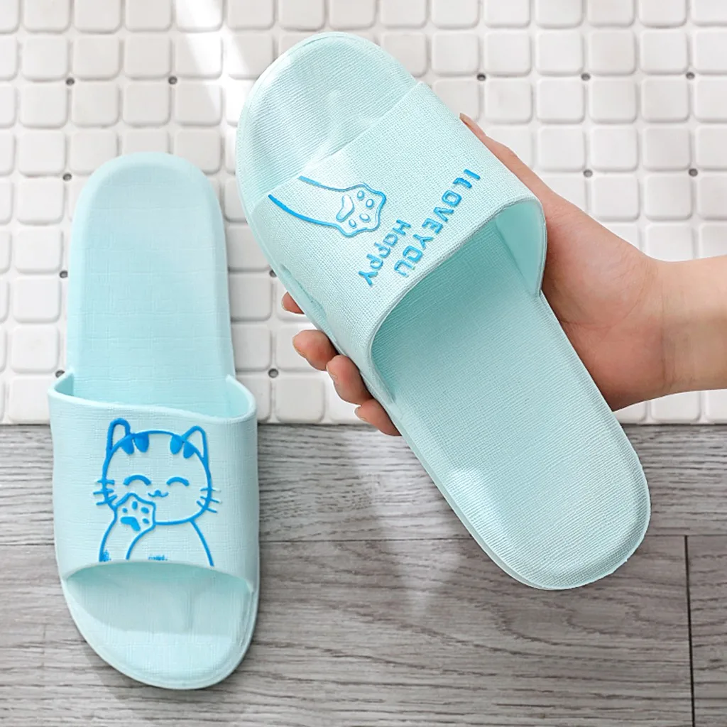 Cat Cartoon Indoor Slippers For Women