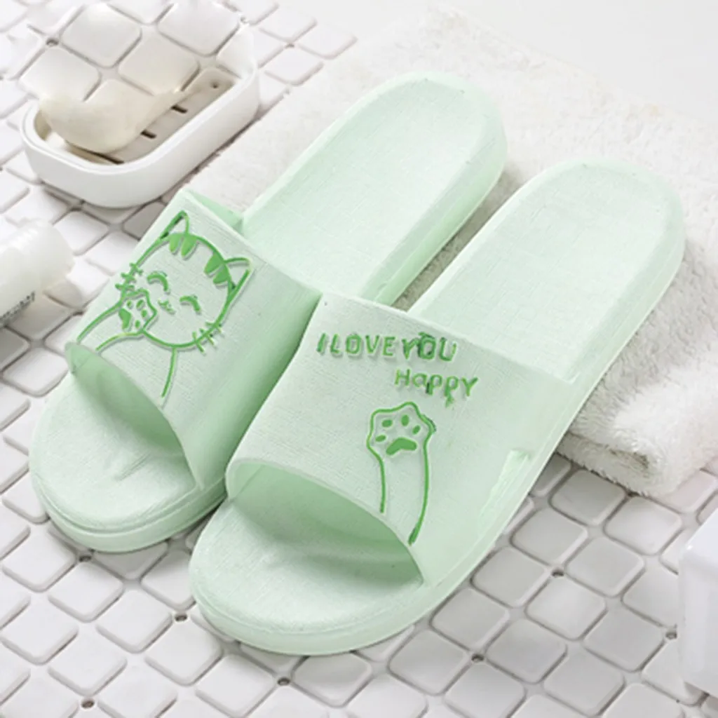 Cat Cartoon Indoor Slippers For Women