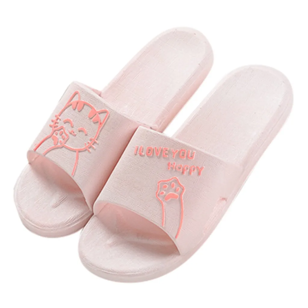 Cat Cartoon Indoor Slippers For Women