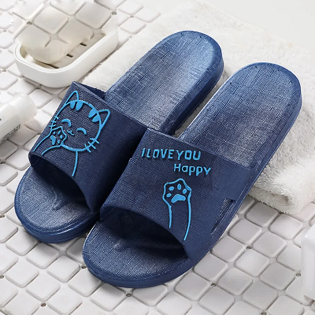 Cat Cartoon Indoor Slippers For Women