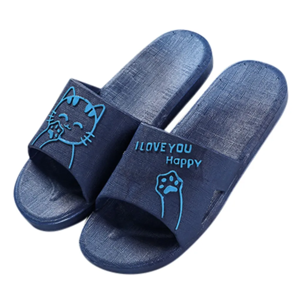 Cat Cartoon Indoor Slippers For Women