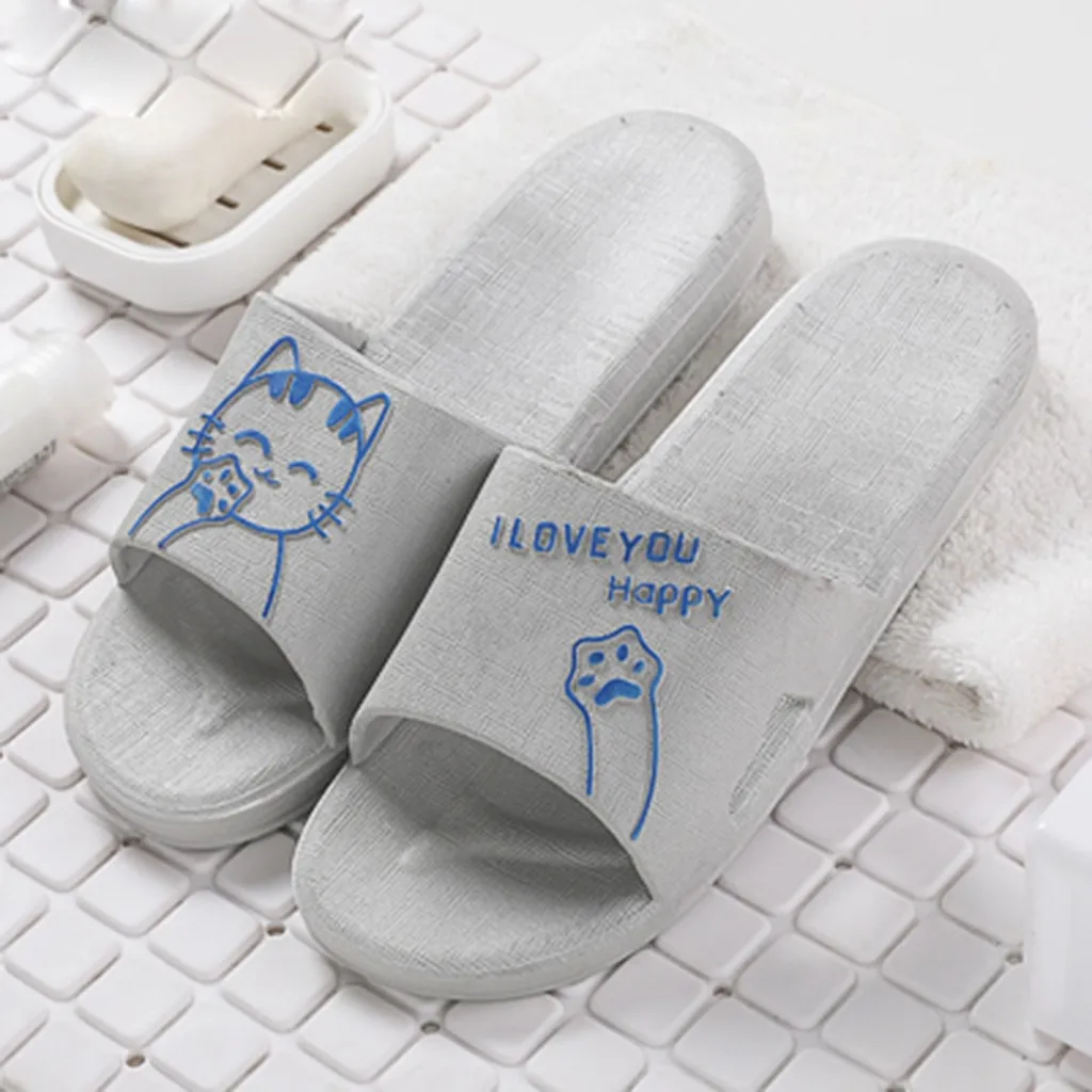 Cat Cartoon Indoor Slippers For Women
