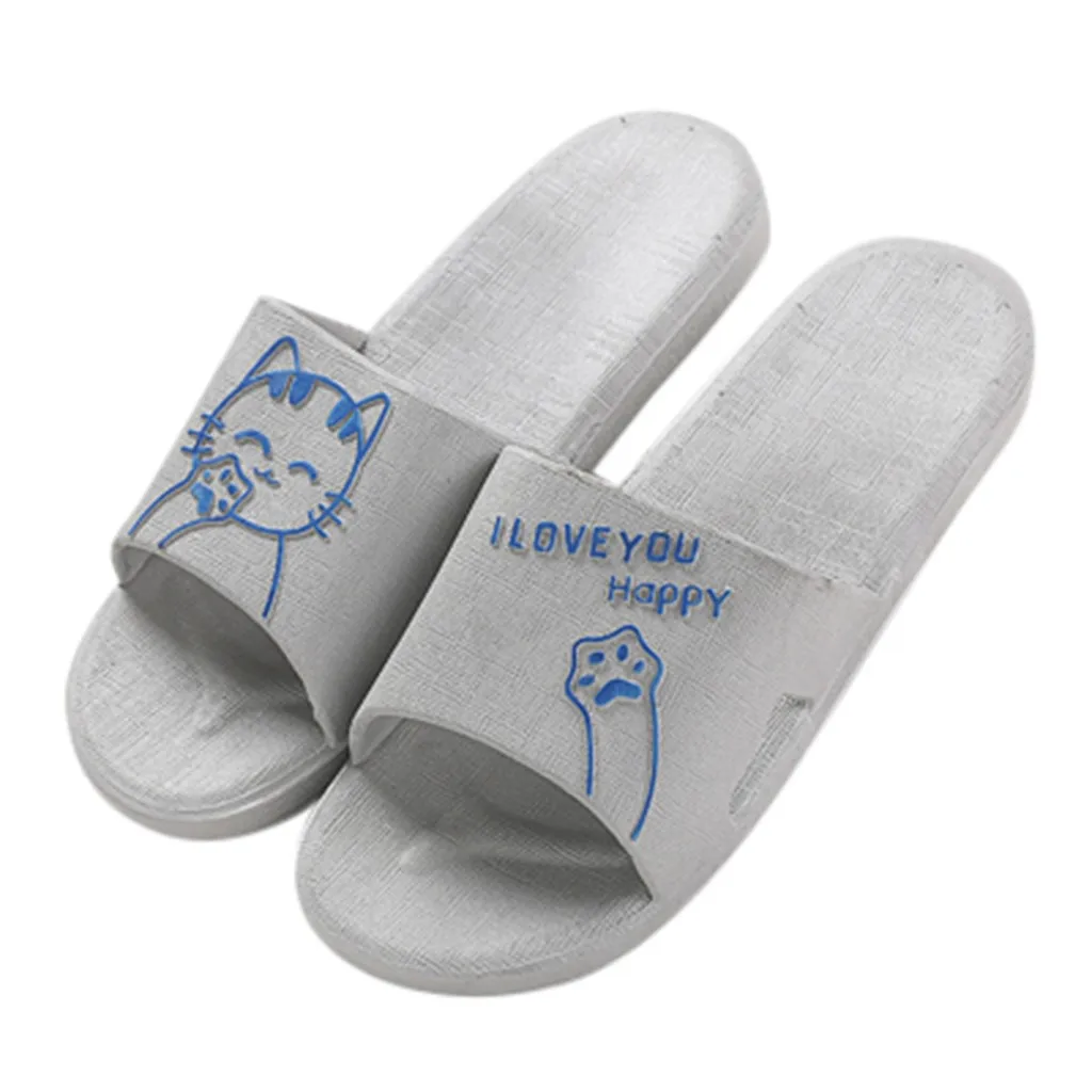 Cat Cartoon Indoor Slippers For Women