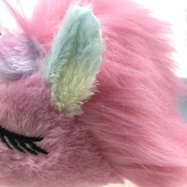 Unicorn Ice Cream Pink Plush Cotton Slippers