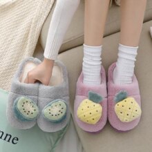 Watermelon Fruits Warm Plush Indoor Comfortable Shoes Watermelon Fruits Warm Plush Indoor Comfortable Shoes