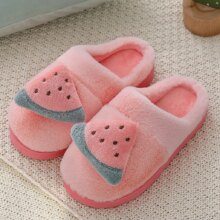 Watermelon Fruits Warm Plush Indoor Comfortable Shoes Watermelon Fruits Warm Plush Indoor Comfortable Shoes