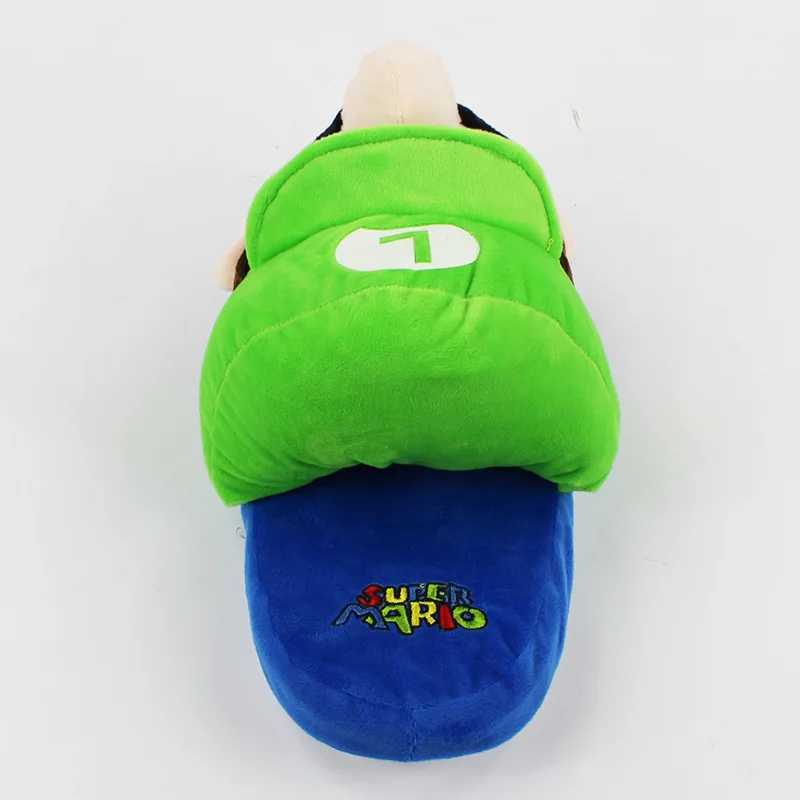 Super Mario Cartoon Flip-Flops Plush Shoes