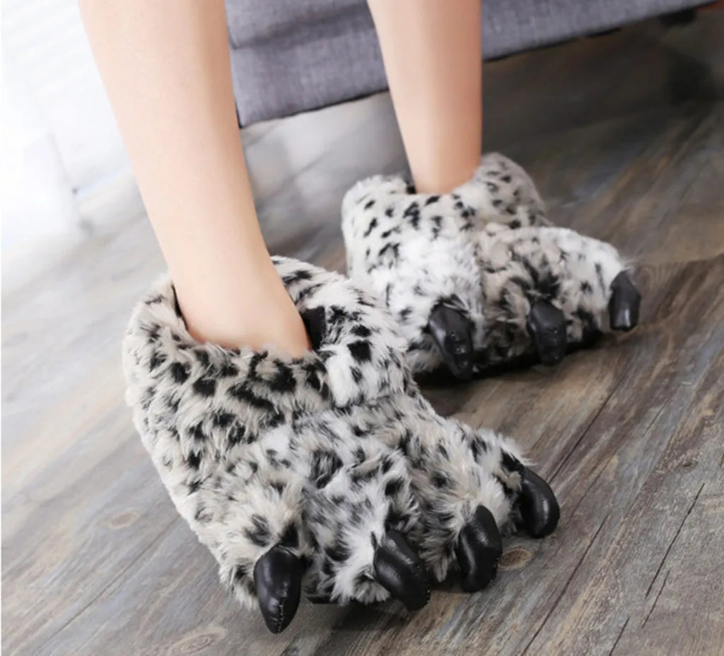 Animal Monster Paw Plush Shoes