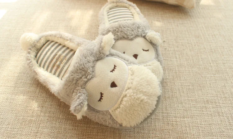 Cartoon Owl Plush Soft Comfortable Slippers