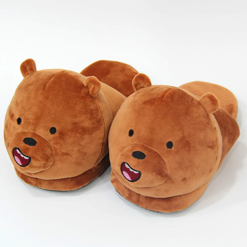 Cartoon Bear Panda Stuffed Plush Family Slippers Cartoon Bear Panda Stuffed Plush Family Slippers