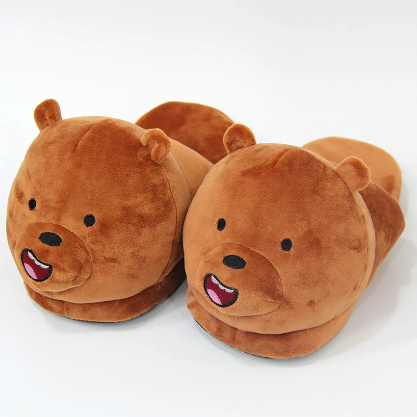 Cartoon Bear Panda Stuffed Plush Family Slippers Cartoon Bear Panda Stuffed Plush Family Slippers