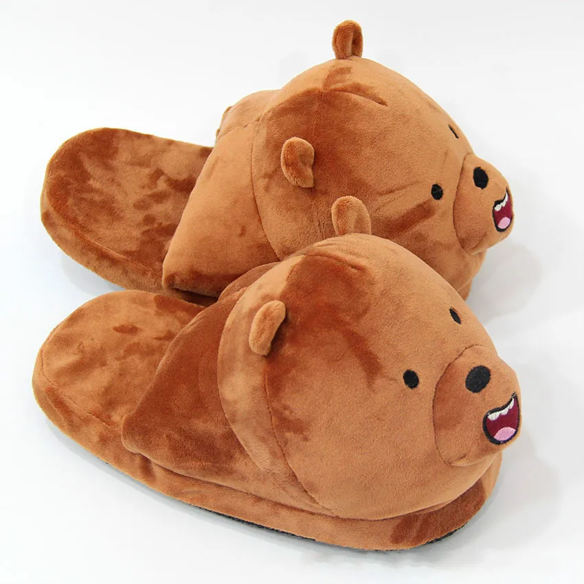 Cartoon Bear Panda Stuffed Plush Family Slippers Cartoon Bear Panda Stuffed Plush Family Slippers