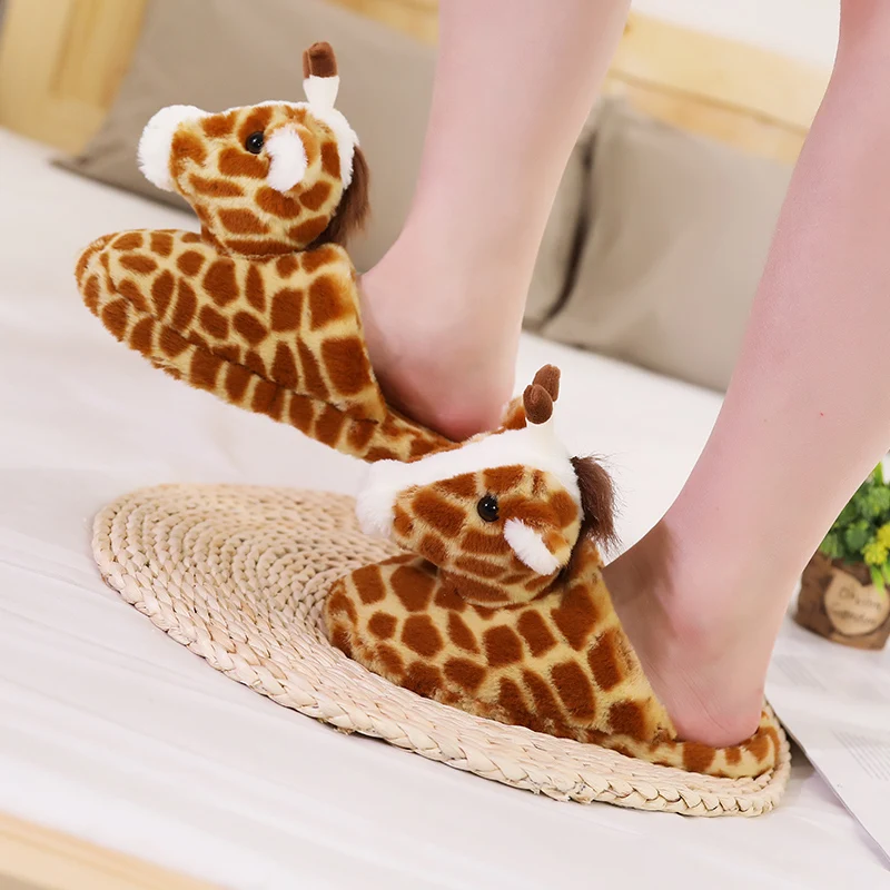 Animal Penguin/Giraffe/Elk Floor Soft Warm Shoes